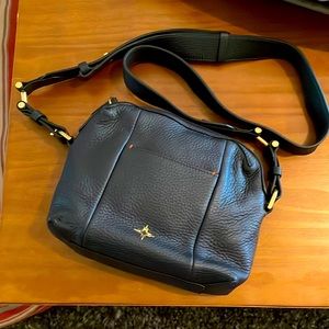 India Hicks Sm Crossbody Purse - black leather